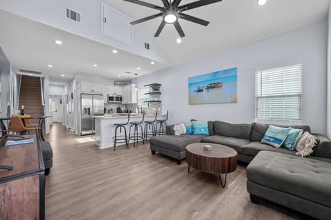 Living room has open concept.  