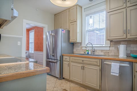 "Cook up a storm in this modern kitchen."