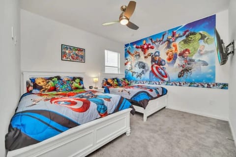 2 Double Beds Avengers Bedroom