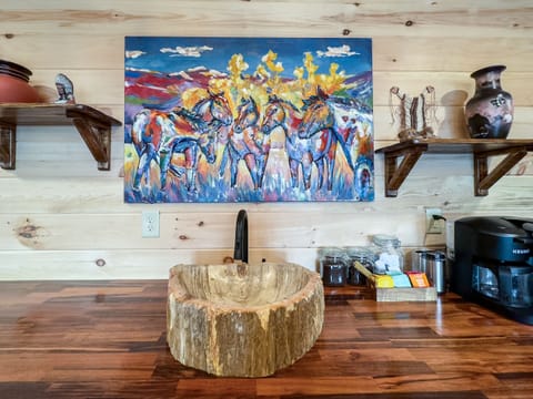 You will love the unique rustic details of this cabin.