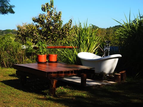 outdoor bathtub for night sky viewing