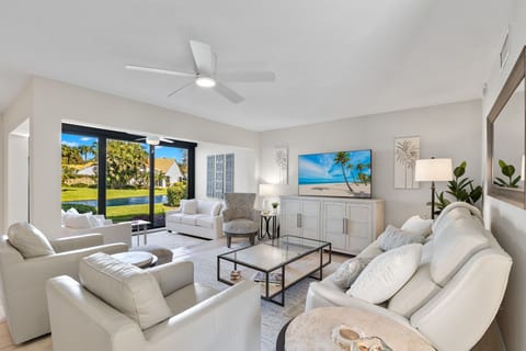 New furnishings include reclining sofa w/charging stations, Smart TV