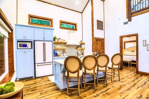 The most adorable blue and white kitchen