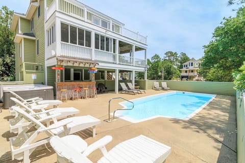 Rear Exterior and Private Pool