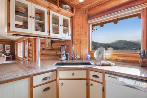 Doing the dishes isn't so bad when you have this view of Longs Peak from the sink! 