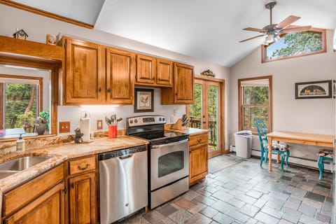 Access to your private deck from the kitchen.