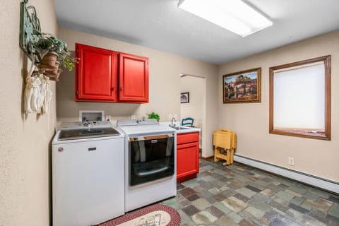 Laundry room located off the kitchen.