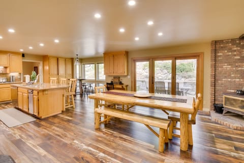 Dining Area | 1st Floor | Wood-Burning Stove | Desk Workspace