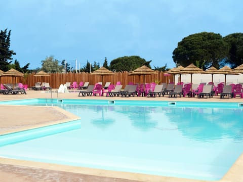 Crystal clear pool for a refreshing swim under the sun.