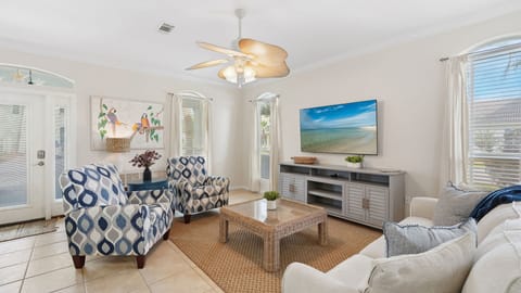 Recently refreshed living room.