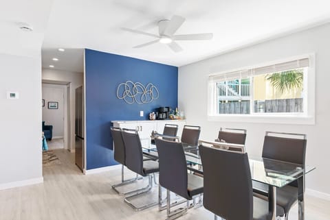 Dining room with seating for eight