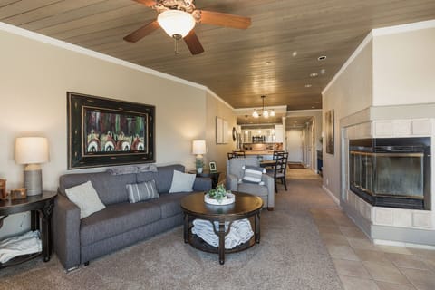 Main Living Space - TV, Deck, King Pull Out Sofa and Fireplace (Firewood Provided)