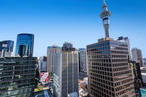 View of the SkyCity from the apartment windows.