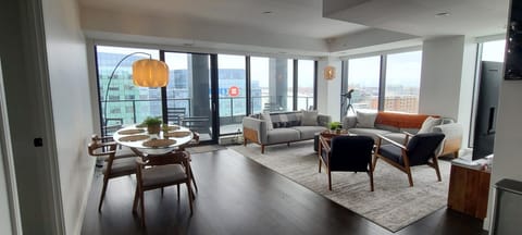 Open Living/Dining/Kitchen space overlooking downtown Halifax!