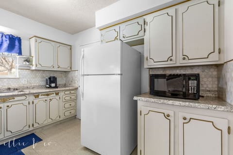 Fully stocked kitchen for cooking and meals.