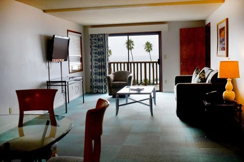 Living Area. Exact unit will be assigned upon arrival. Views, colors, and decor may vary