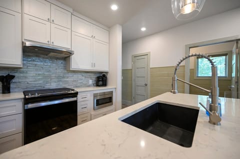 Cabinets and drawers galore to store all the items you want!