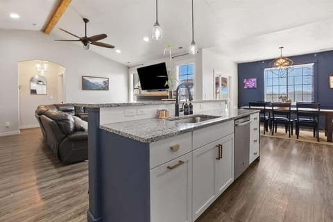 Kitchen and living room area