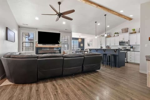 Main living area and kitchen.