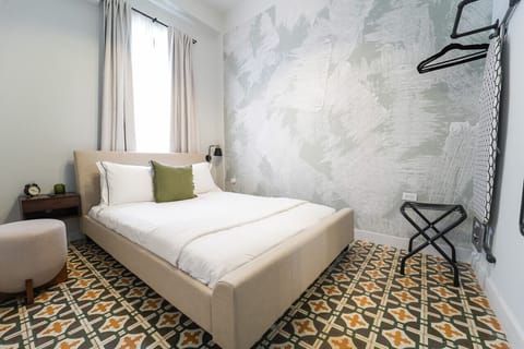 Beautiful handmade creole tiles in bedroom