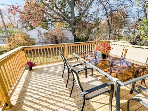 Beautiful Wood Patio with Gas Grill