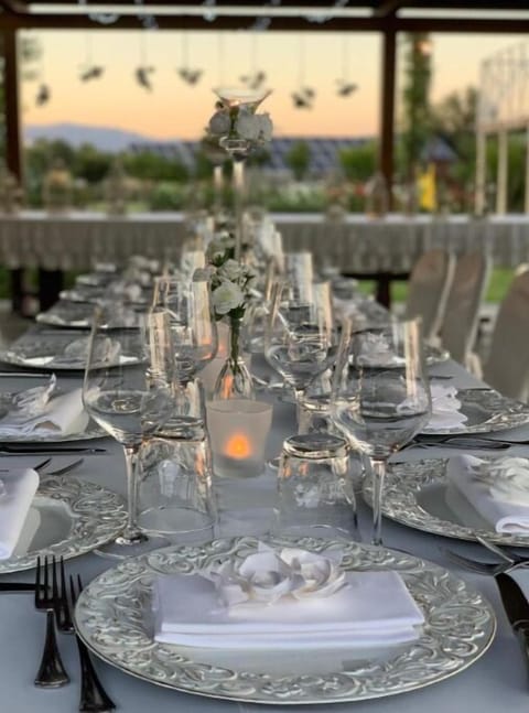 Outdoor banquet area