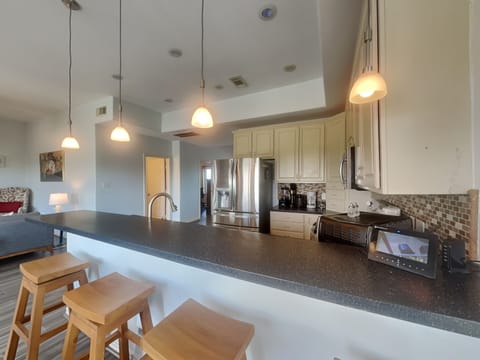 Kitchen with Large Fridge