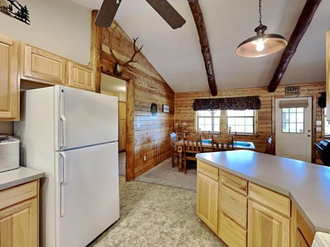 Kitchen with Large Fridge