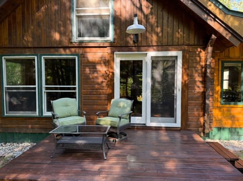 Enjoy your morning coffee while listening to the river