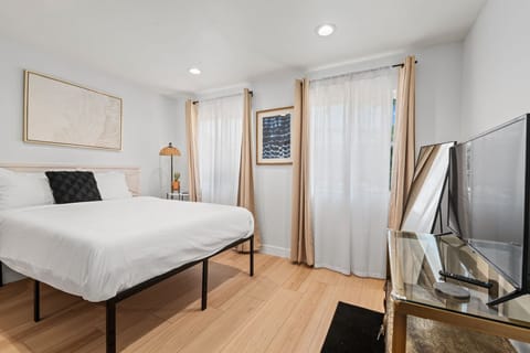 QUEEN bed in master bedroom. Mini split AC/Heat in living room & in bedrooms.