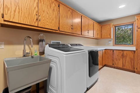 Guests have access to the washer and dryer in the utility room.