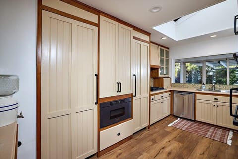 Fully stocked open chefs kitchen 