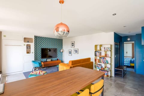 Large living room opening onto balcony