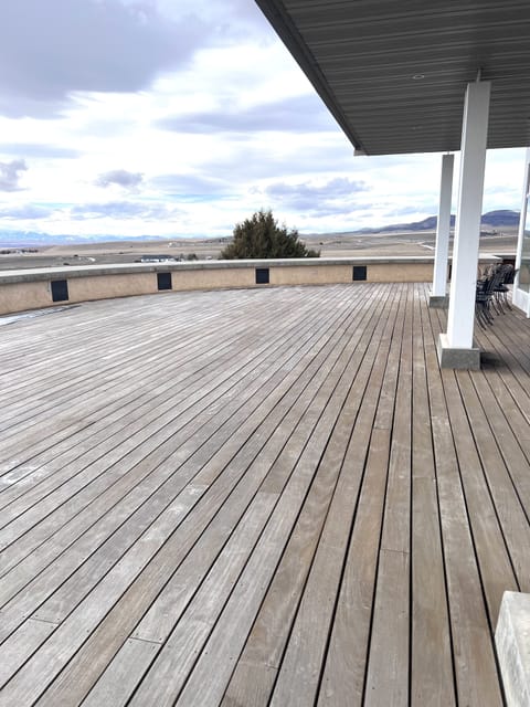 The pride of the home is the 2,000ft terrace is perfect for large gatherings. 