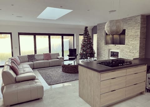 Open plan living area and kitchen 