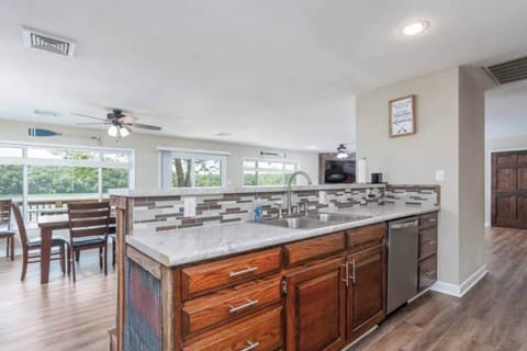 Large kitchen #1 with island and LAKE VIEWS!