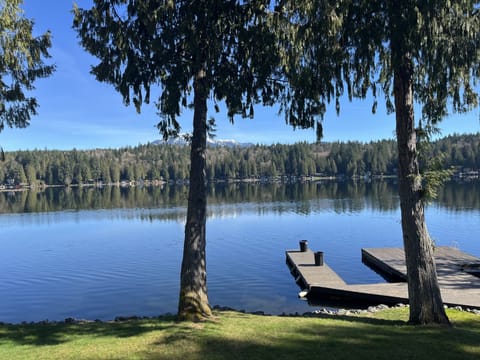 Lots of grass to play, fire pit and Dock to enjoy.