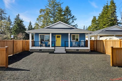 Front of house, space for 3 cars to park. EV Charger available for use.