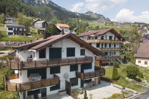 View of the house in summer