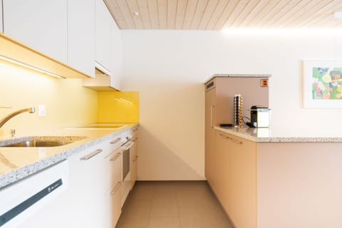 Modern kitchen with Nespresso coffeemachine