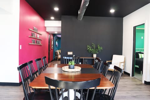 The living area is designed for relaxation and socializing, boasting ample seating and a cozy atmosphere. 