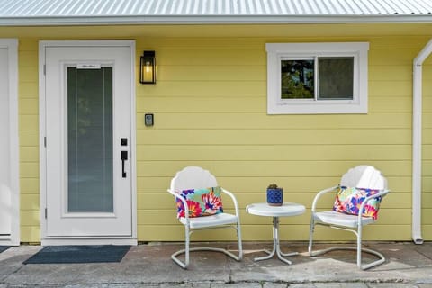 Private outdoor seating for each apartment.