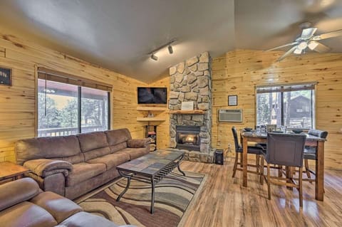 Comfortable living room with fireplace