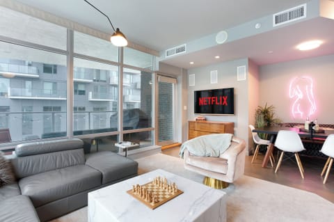 Spacious Living Room | DT View, Large Smart TV, Full Condo Surround Sound!