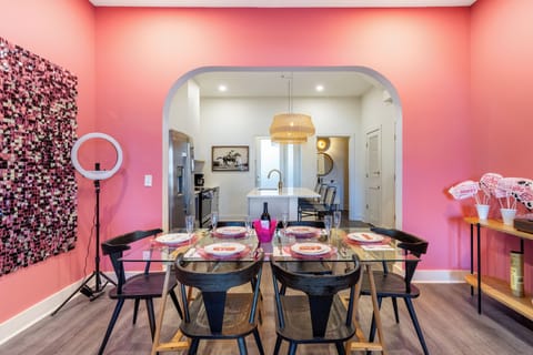 Dining area and kitchen.