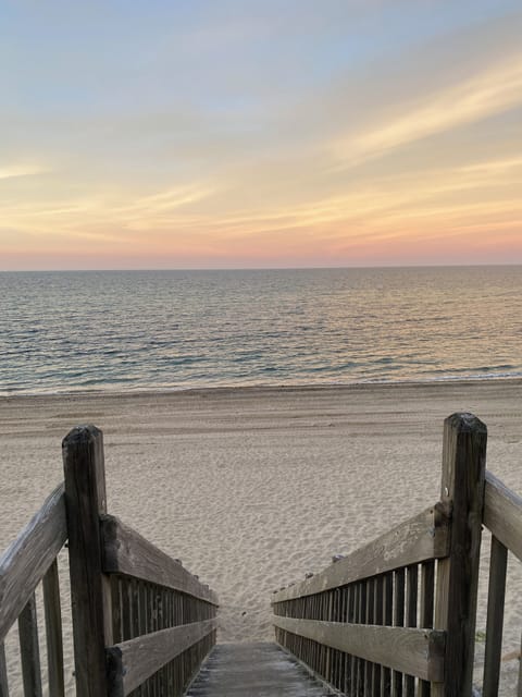 Private beach two blocks away 
