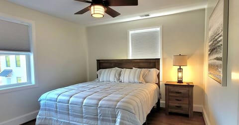 King-sized bed in room 1.