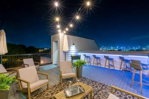 Rooftop setup for your group to enjoy Nashville nights