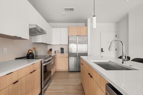 Kitchen space stocked with basic essentials