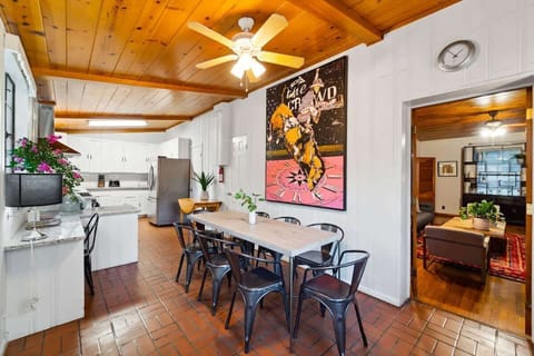 The kitchen has TONS of natural light.